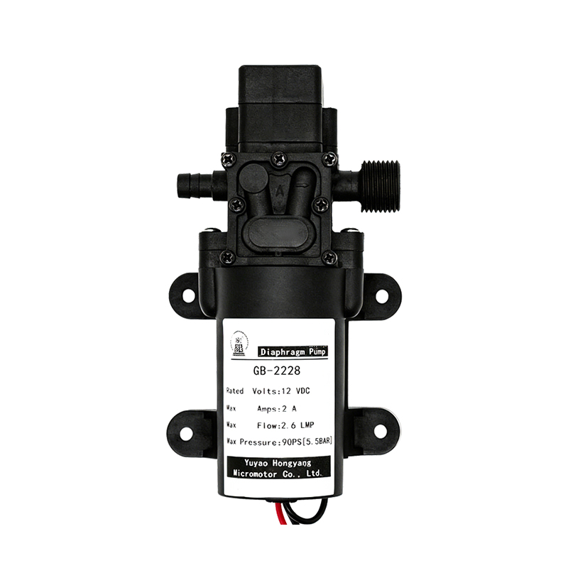 GB-2228 Enkelgängad högtrycksvattenmembranpump med utlopp på höger sida